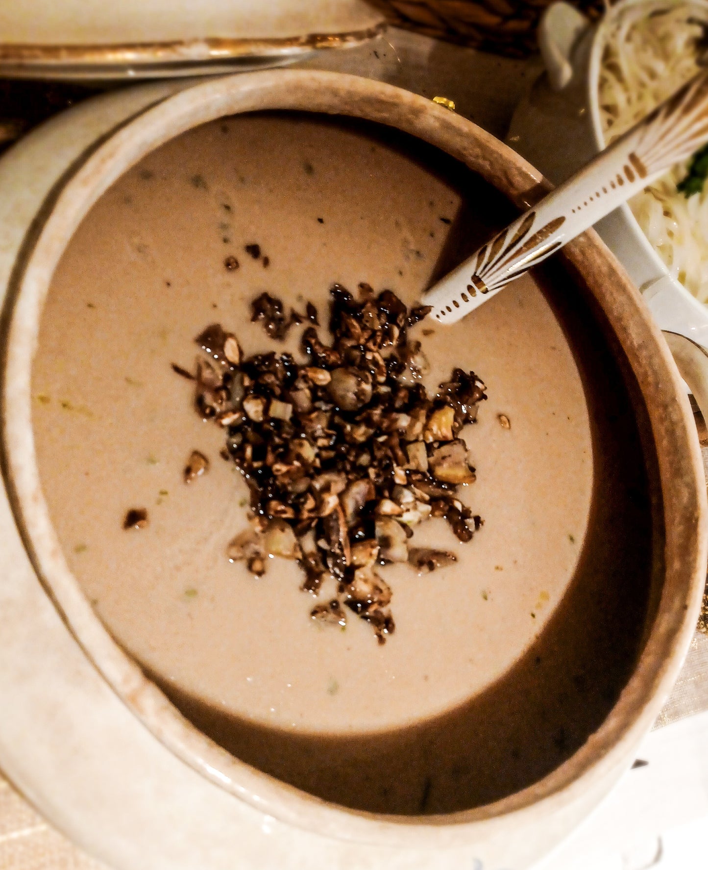 Sopa branca ou marron: Aveludado de cogumelos para o sistema imunitário (950ml)