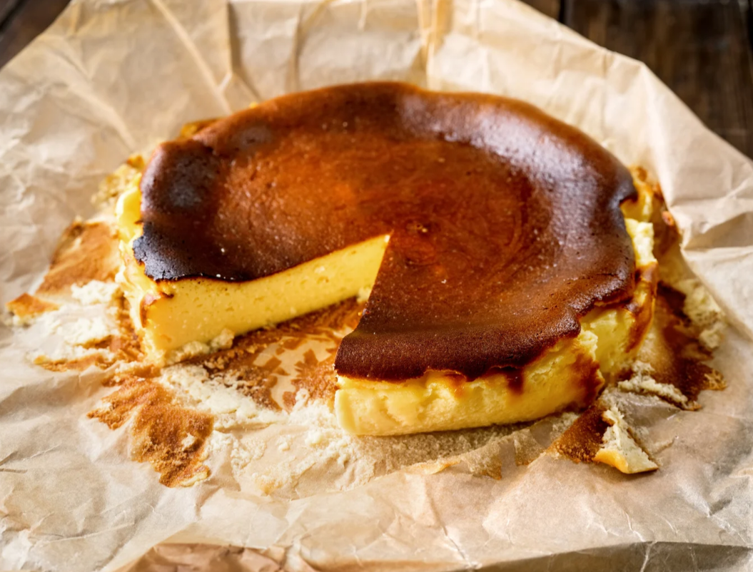 La vegaña Tarta Basca ('queijada de caju')