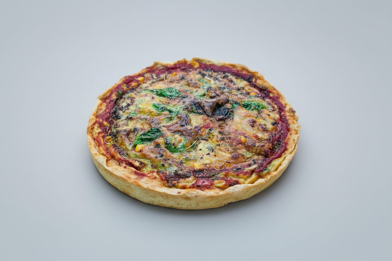Pizza alta de legumes