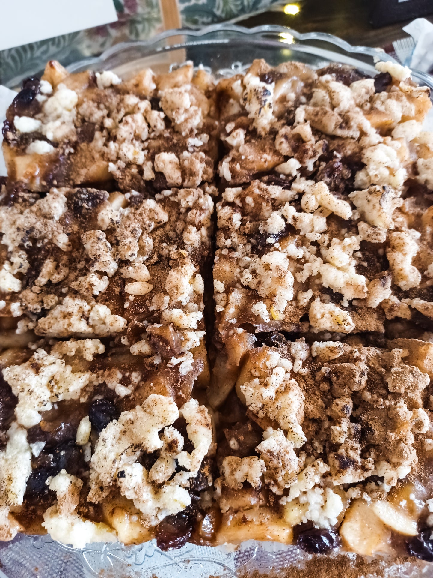 Crumble de maçã ou mirtilos (22cm)