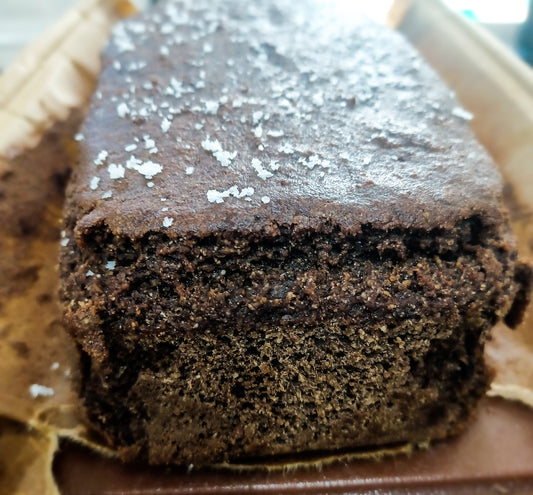 Banana bread de chocolate e flor de sal