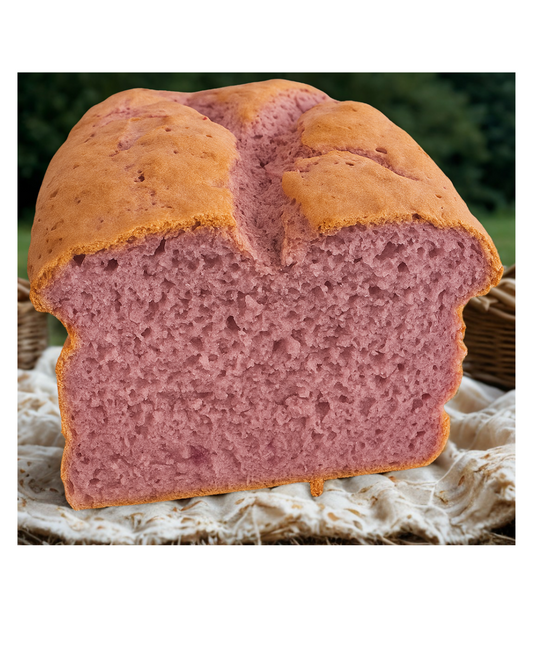 Pão de batata doce roxa
